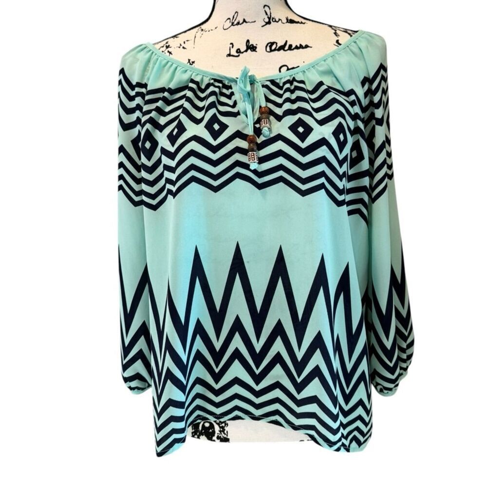 Rewind Women’s Boho Popover Tropical Top Sz XL
